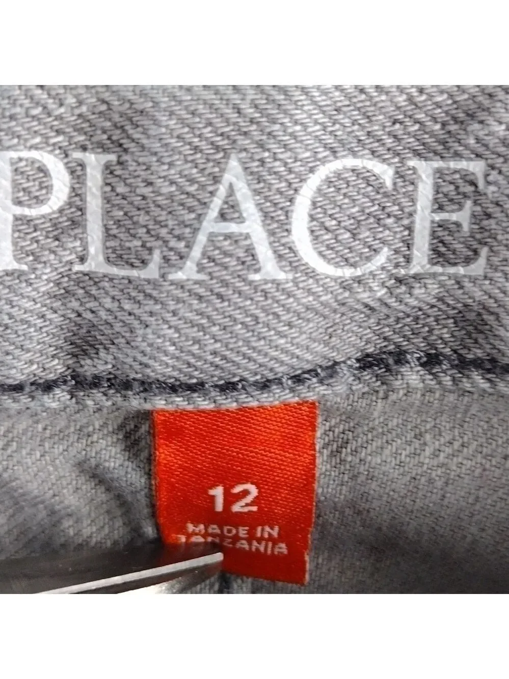 Children's Place Light Grey Skinny Five Pocket Mid Rise Button Zipper Front Jean